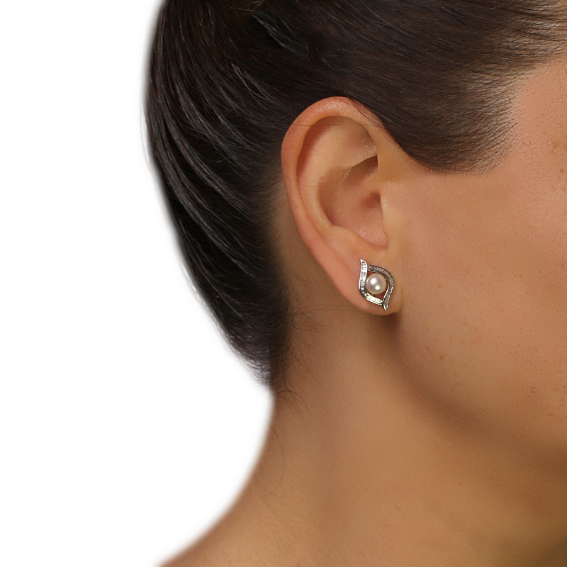 product/thumbnail_img/Ann Hanslip White Freshwater Pearl Diamond Stud Earrings2.jpg